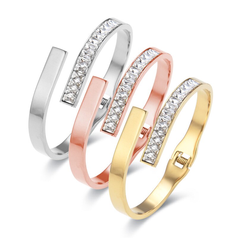 Bracelet Cristalux Plaqué Or 18k