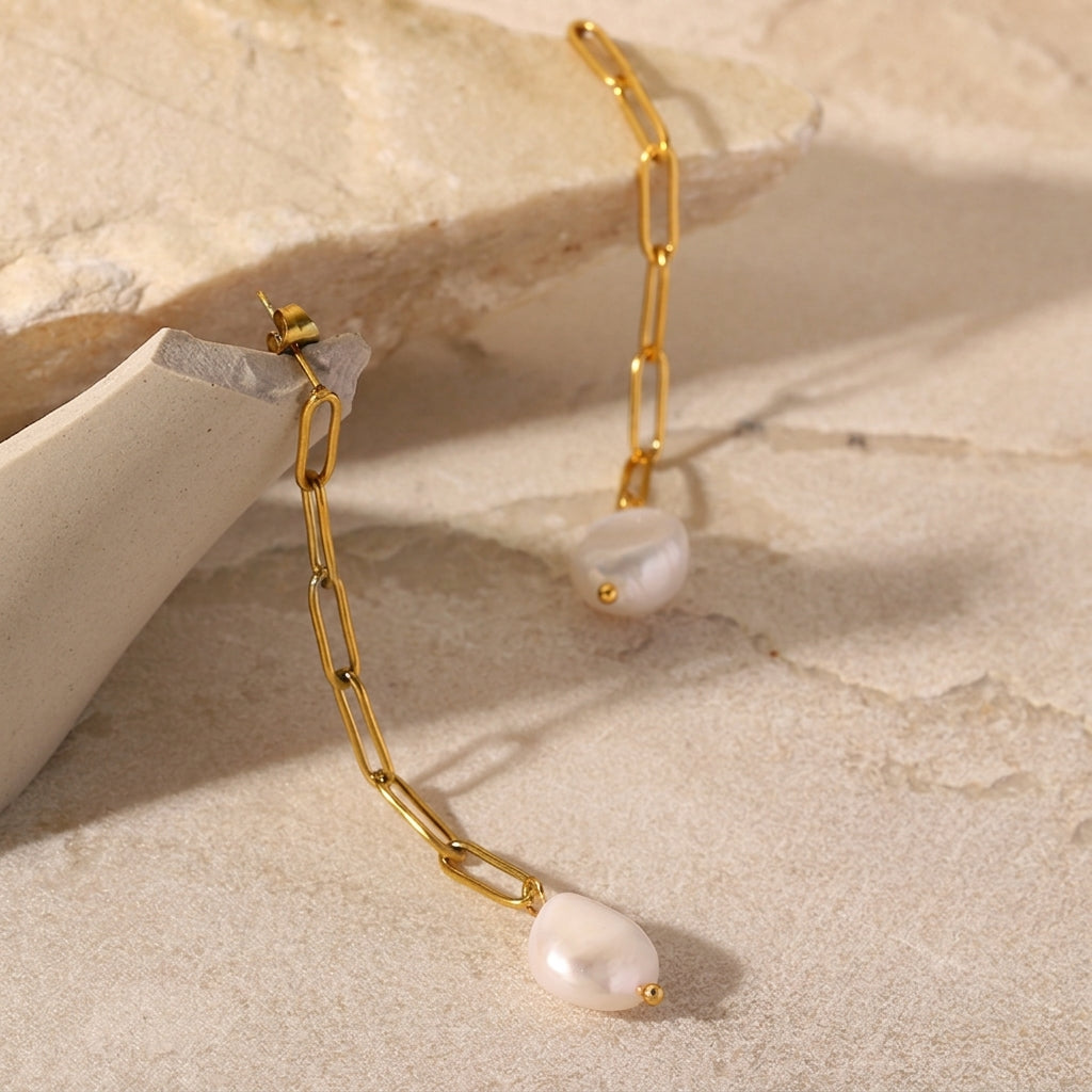 Boucles d'oreilles Elia Plaqué Or 18K
