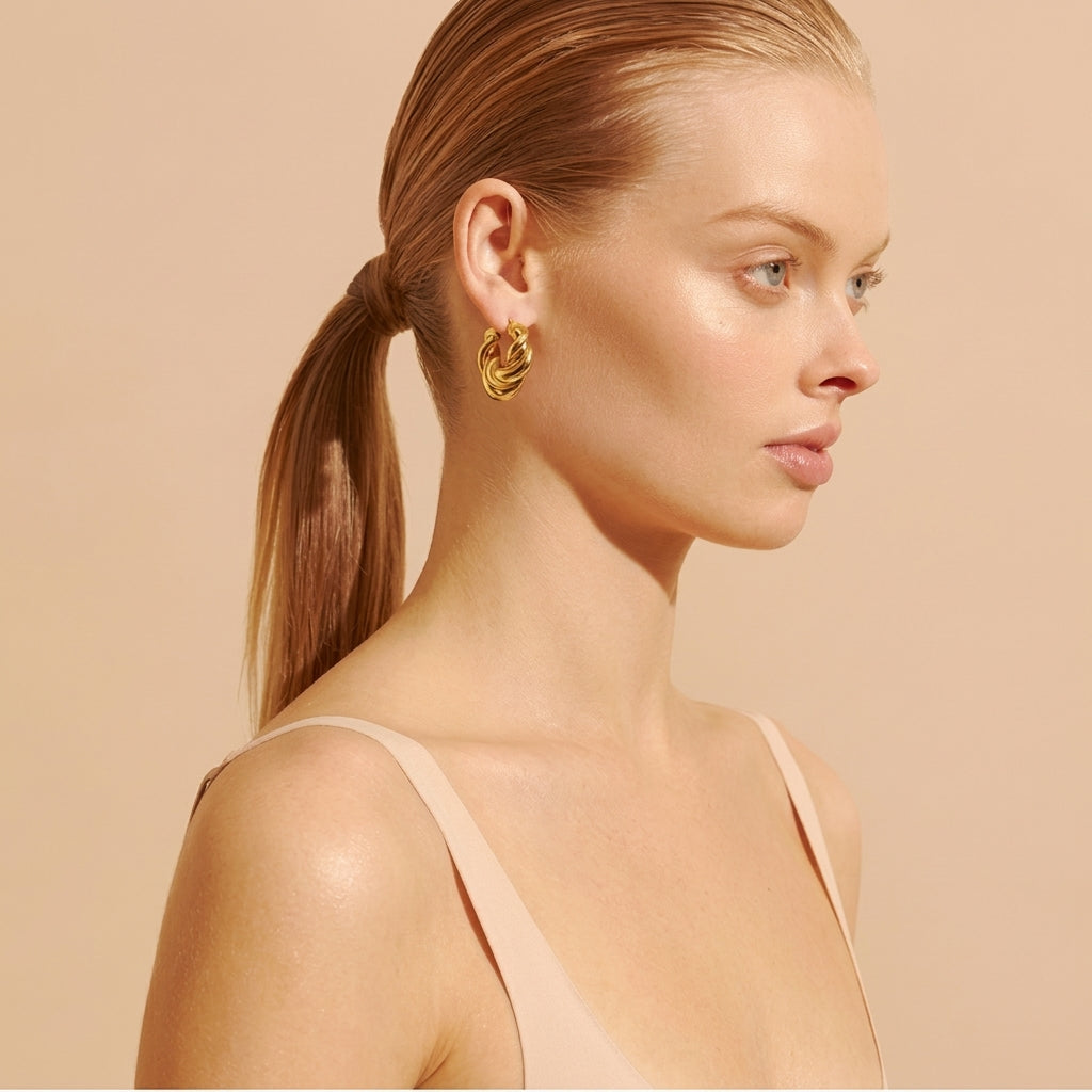 Boucles d'oreilles Sérénade Plaqué Or 18k