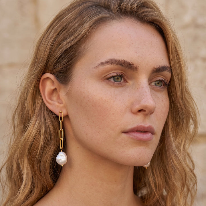 Boucles d'oreilles Elia Plaqué Or 18K