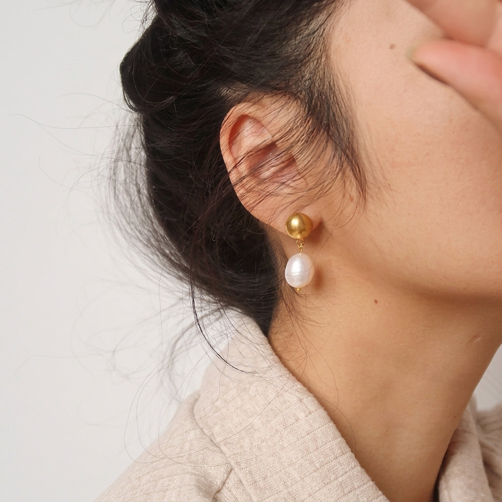 Boucles d'oreilles Athéna Plaqué Or 18k