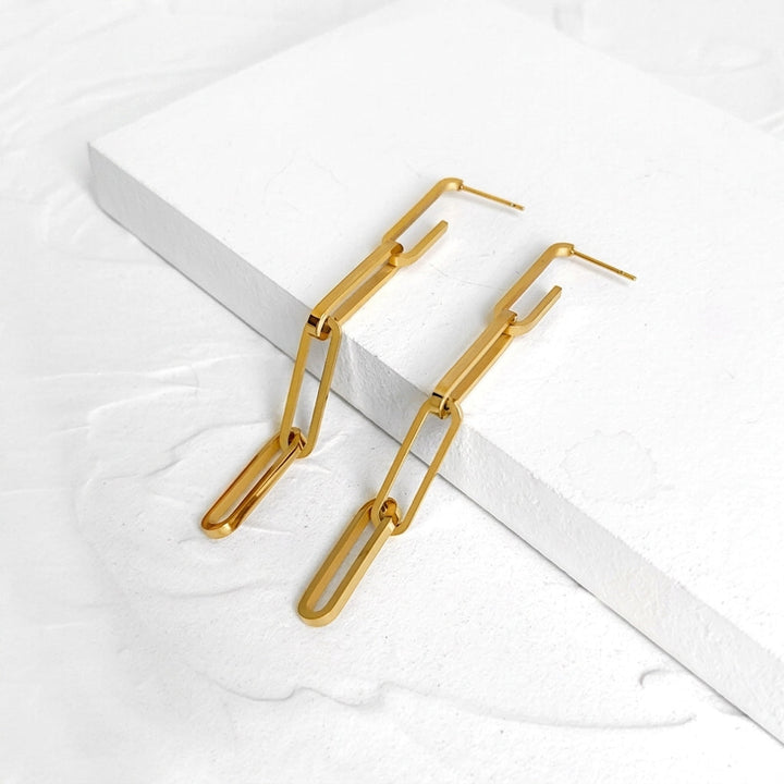Boucles d'oreilles Cléopâtre Plaqué Or 18k