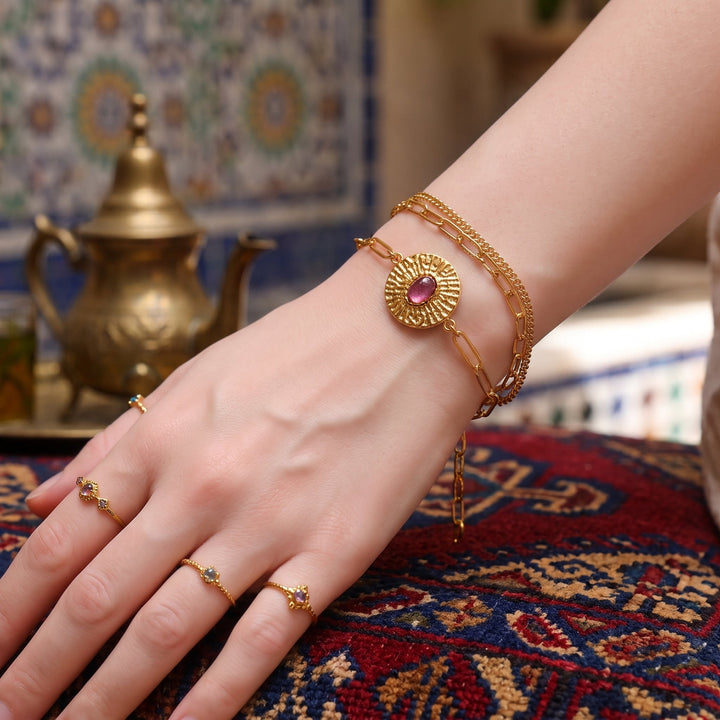 Bracelet Hélios Plaqué Or 18K