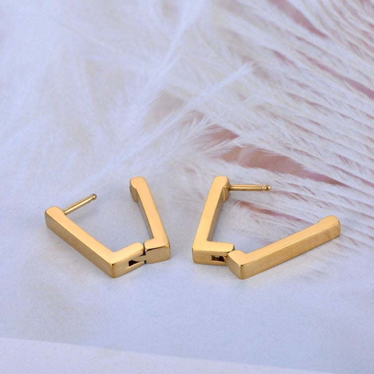 Boucles d'oreilles Origami Plaqué Or 18k