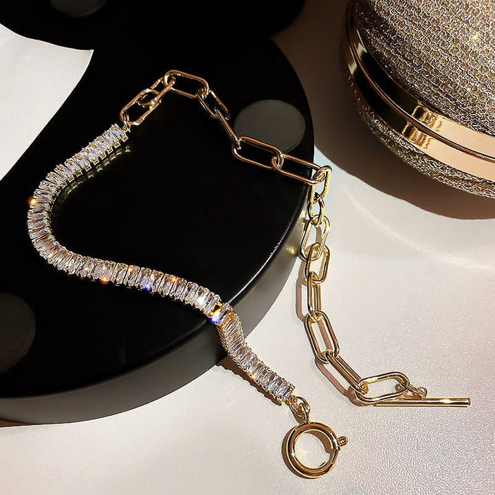 Collier Crystal Plaqué Or 18k
