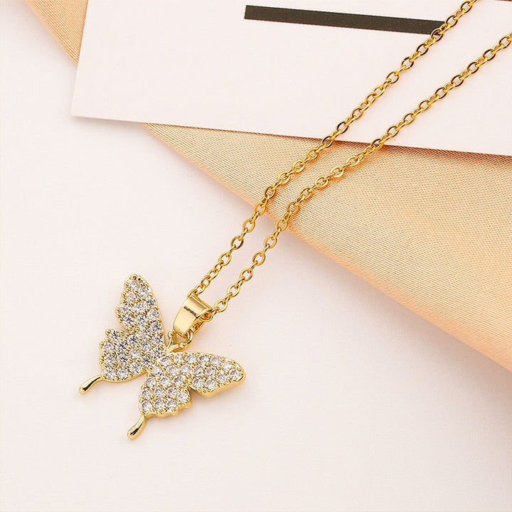 Collier Papillon d'Or Plaqué Or 18K