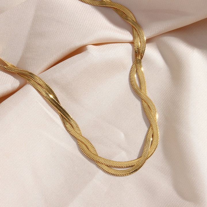 Diane Parure collier et bracelet Plaqué Or 18k