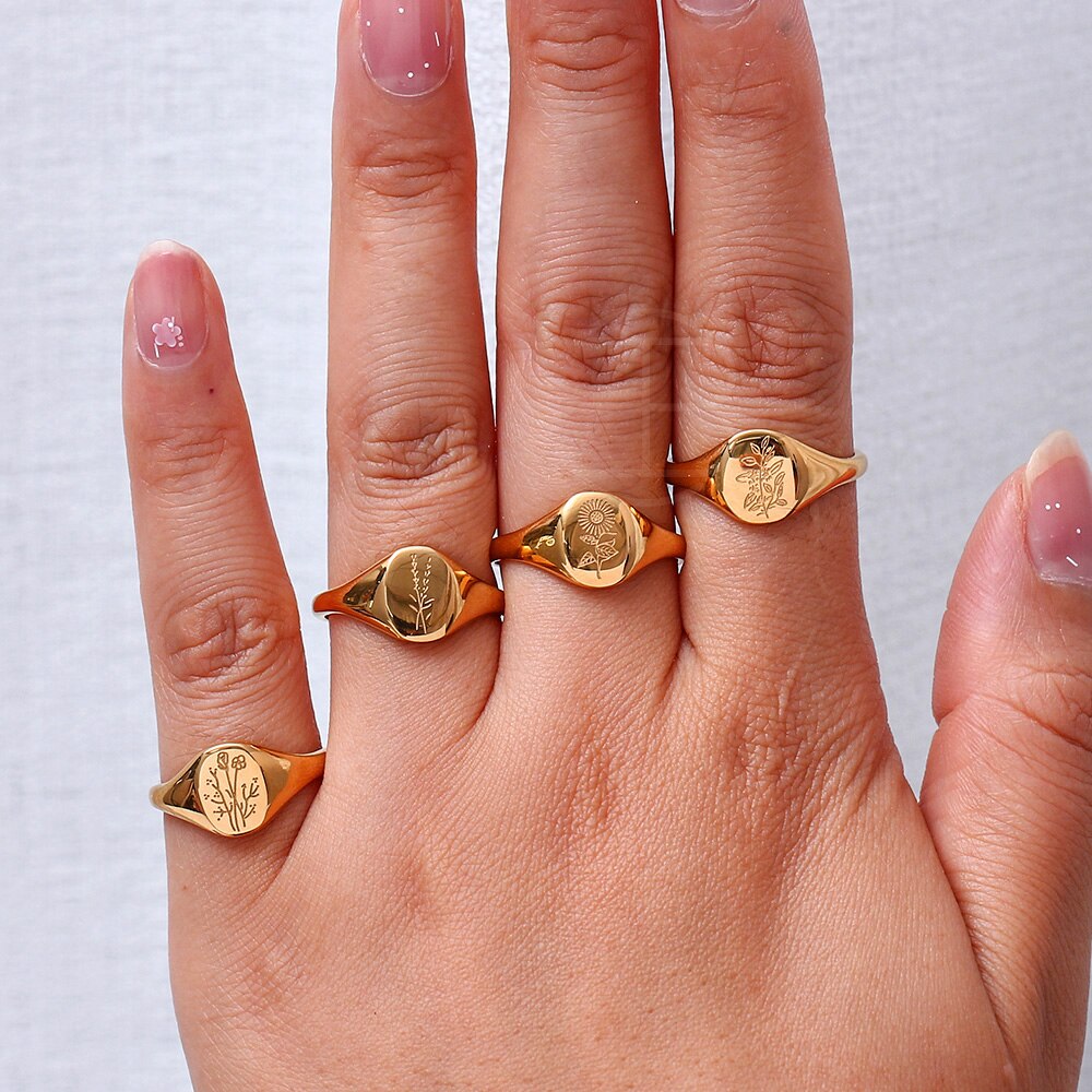 Bague Botanica Plaqué Or 18k