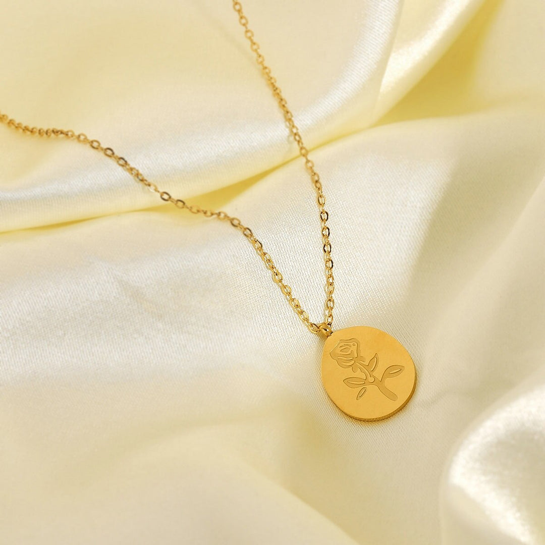 Collier Flore Plaqué Or 18k