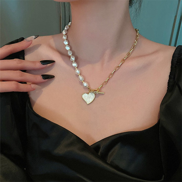 Collier Cœur Baroque Plaqué Or 18K