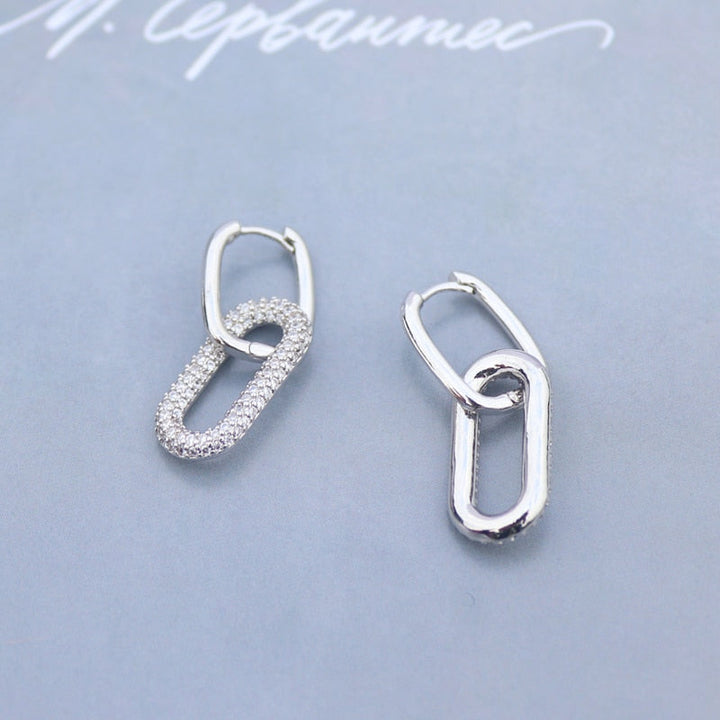 Boucles d'oreillesCrystalia Plaqué Or 18k