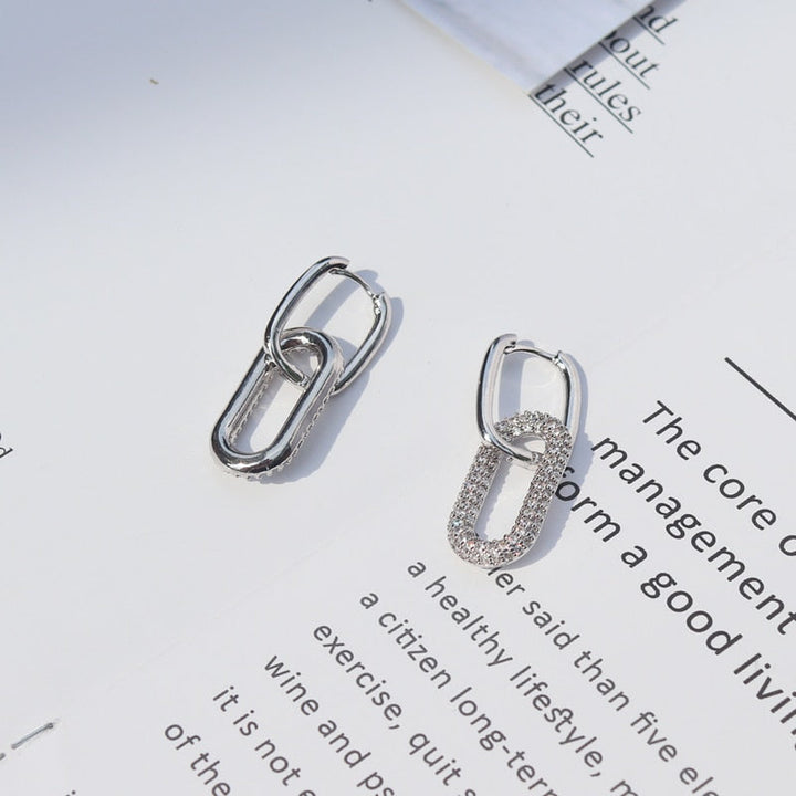 Boucles d'oreillesCrystalia Plaqué Or 18k
