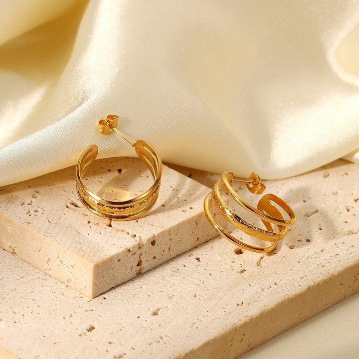 Boucles d'oreilles Soline Plaqué Or 18K
