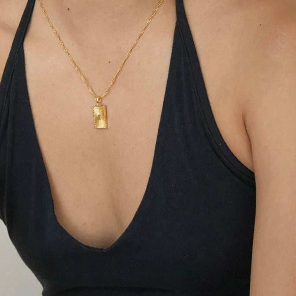Collier Romane Plaqué Or 18k