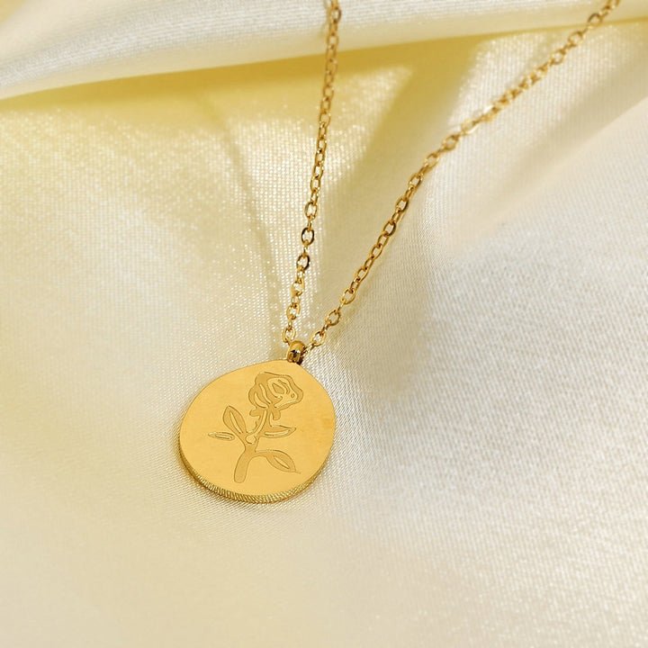 Collier Flore Plaqué Or 18k