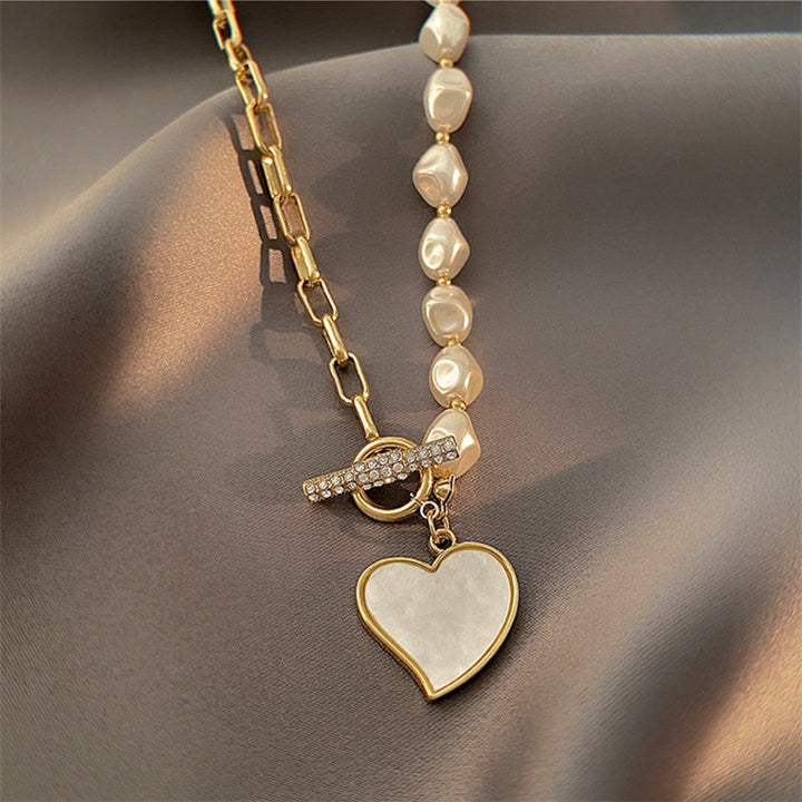 Collier Cœur Baroque Plaqué Or 18K