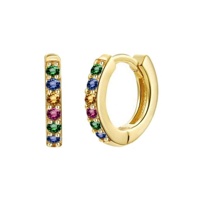 Shiny Mini-créoles Plaqué Or 18K
