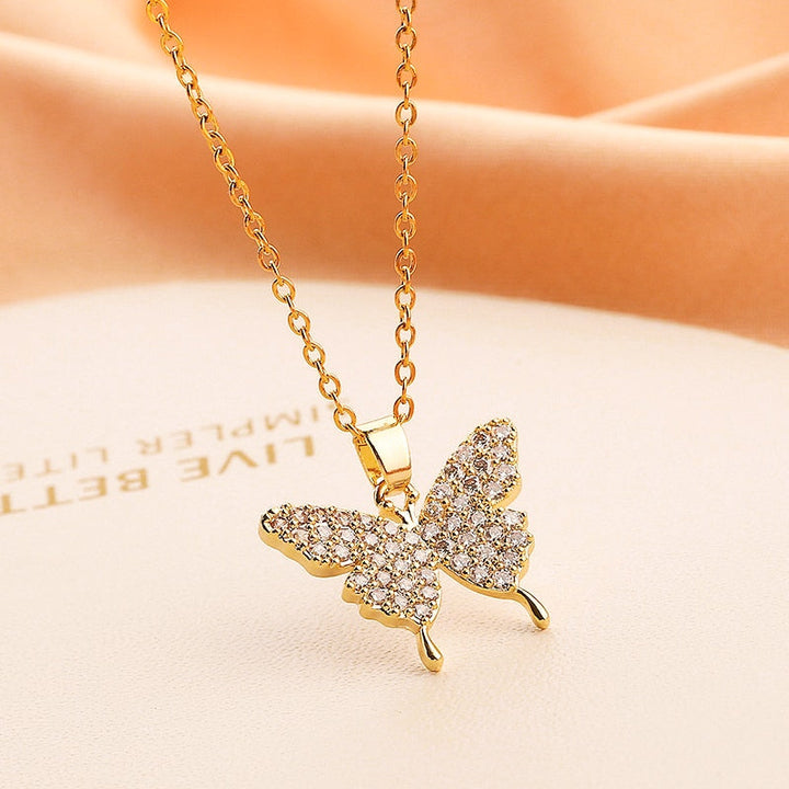 Collier Papillon d'Or Plaqué Or 18K