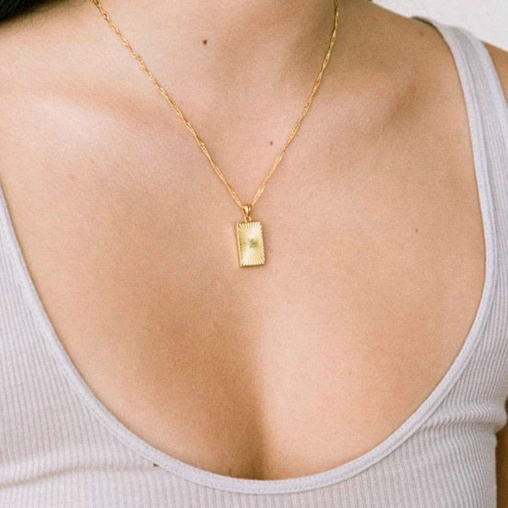 Collier Romane Plaqué Or 18k
