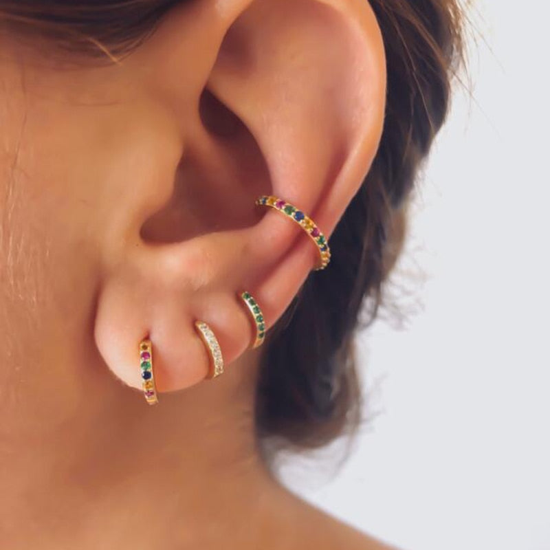 Shiny Mini-créoles Plaqué Or 18K