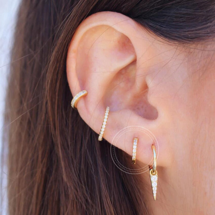 Shiny Mini-créoles Plaqué Or 18K