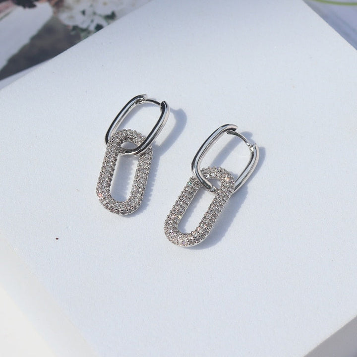 Boucles d'oreillesCrystalia Plaqué Or 18k