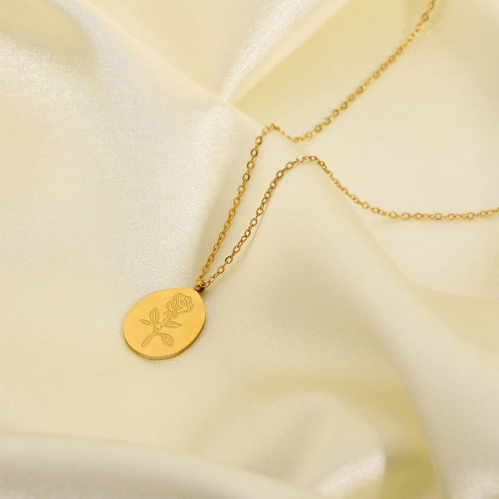 Collier Flore Plaqué Or 18k