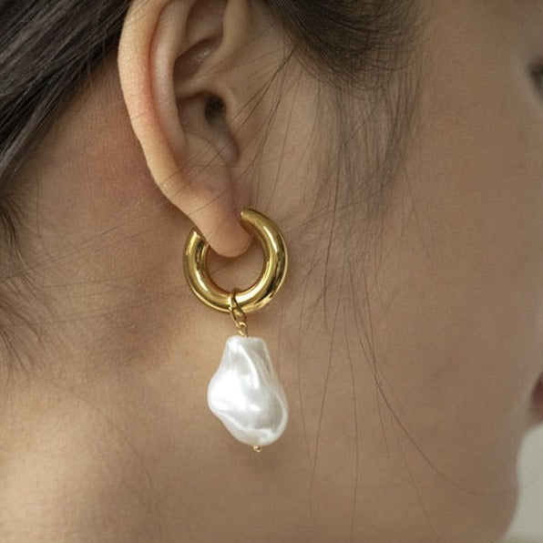Boucles d'oreilles Bianca Plaqué Or 18k