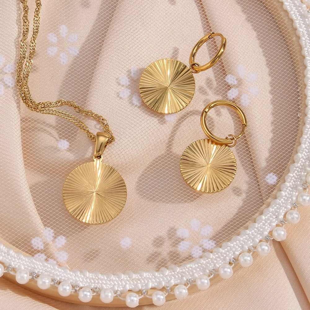 Boucles d'oreilles Hélios Plaqué Or 18k
