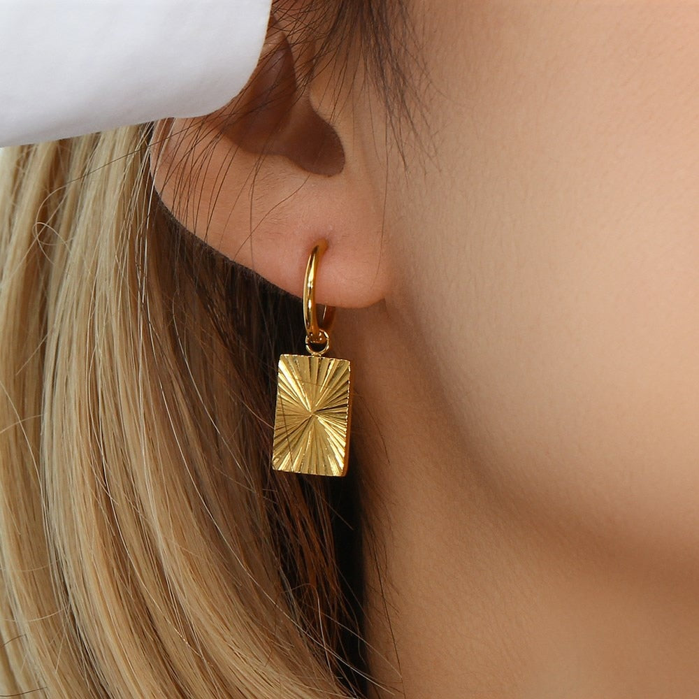 Boucles d'oreilles Hélios Plaqué Or 18k