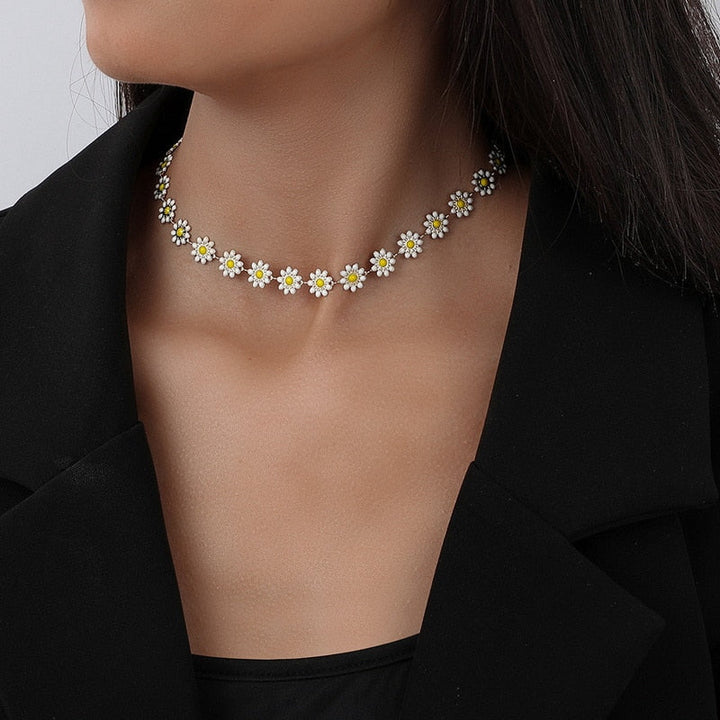 Collier Flora Plaqué Or 18K