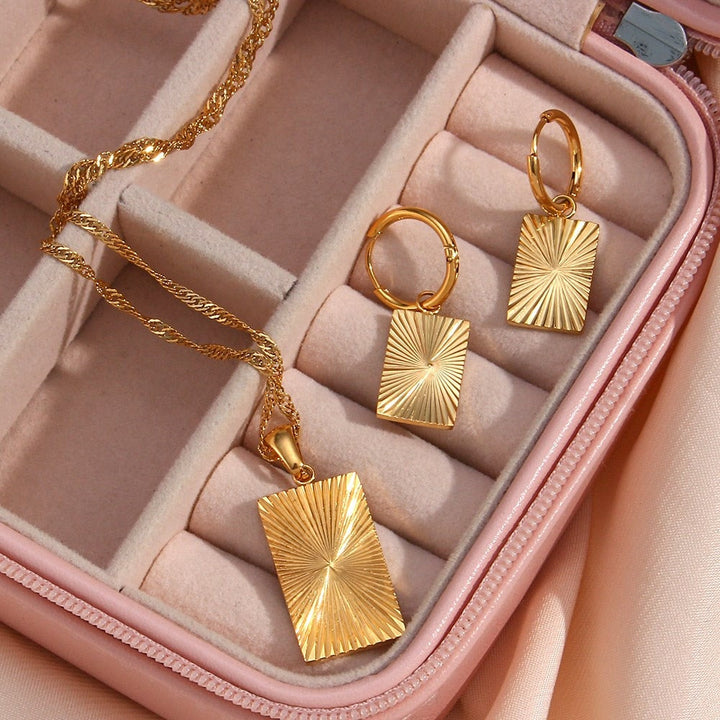 Boucles d'oreilles Hélios Plaqué Or 18k