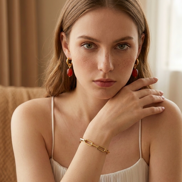Boucles d'oreilles Scarlett Plaqué Or 18K