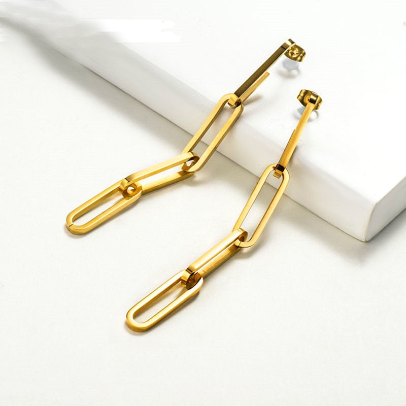Boucles d'oreilles Cléopâtre Plaqué Or 18k