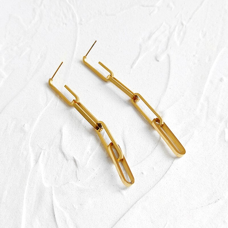 Boucles d'oreilles Cléopâtre Plaqué Or 18k
