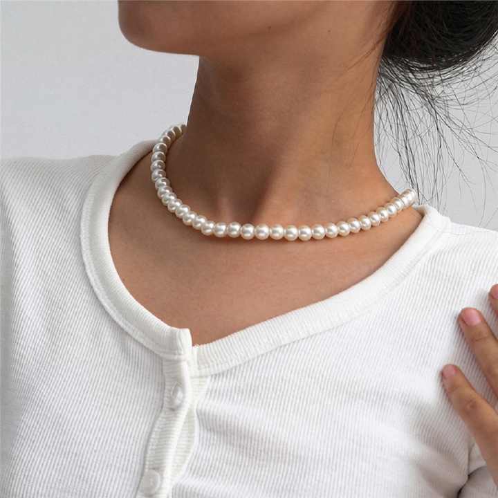 Collier Perle Plaqué Or 18k